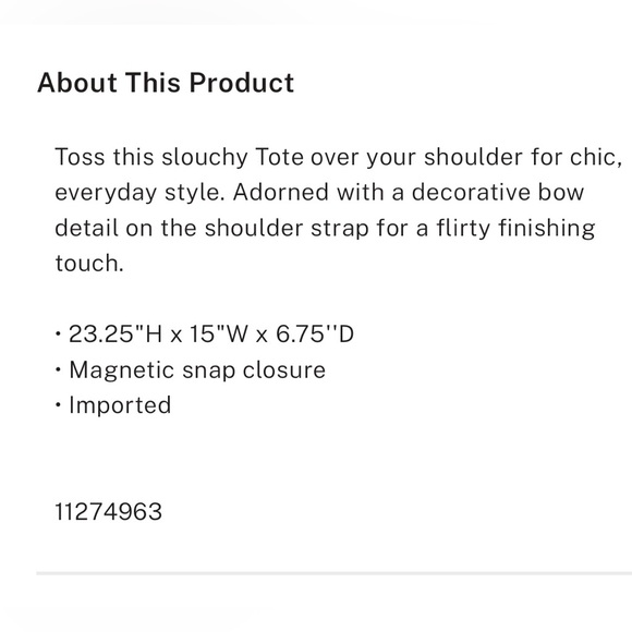 NEW Victoria's Secret Chic Black Faux Leather Slouchy Bow Hobo Shoulder Bag 2026 - Picture 9 of 10